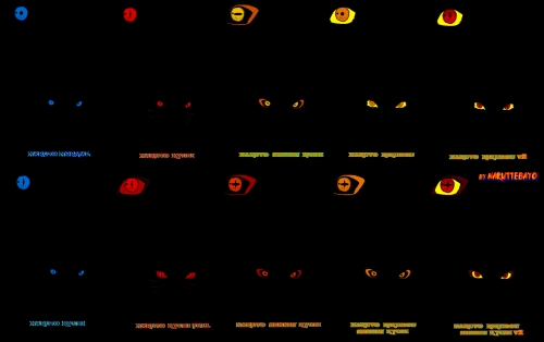 Глаза Наруто в разных режимах