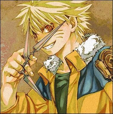 Наруто с кунаями