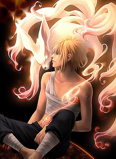 Красивая картинка Наруто и Кьюби