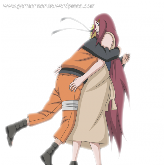 Наруто обнимает Кушину