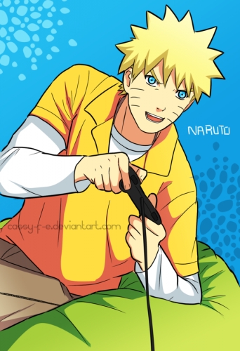 Наруто играет в видео игру