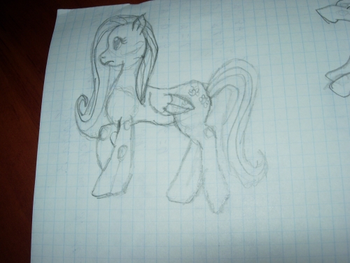 Зарисовка Флаттершай.