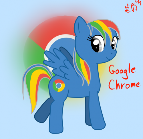 Google Chrome в стиле пони