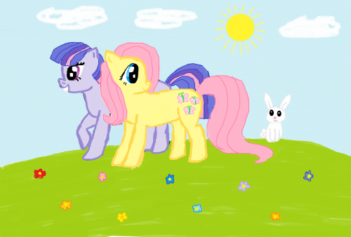 Флатершай, Твайлайт и кролик Энджел