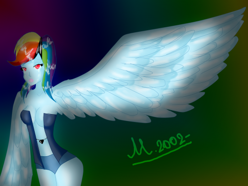 She has wings, but can't fly