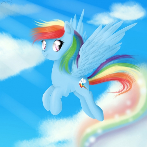Радуга Дэш в облаках от bloom1213