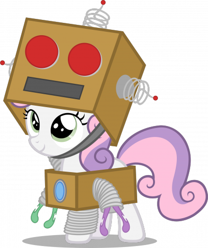 Свити Белль в костюме робота