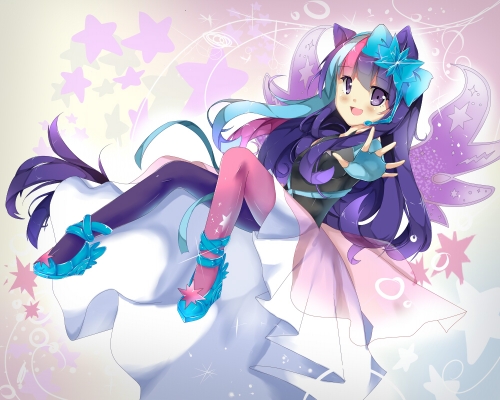 Твайлайт Спаркл в аниме стиле от Unoko, коллекция Rainbow Rocks