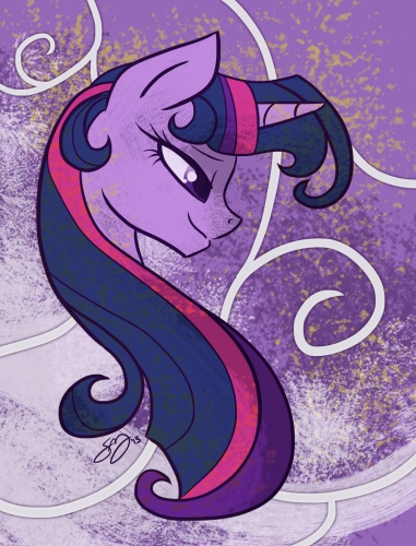 Красивый портрет пони Твайлайт (Искорки)
