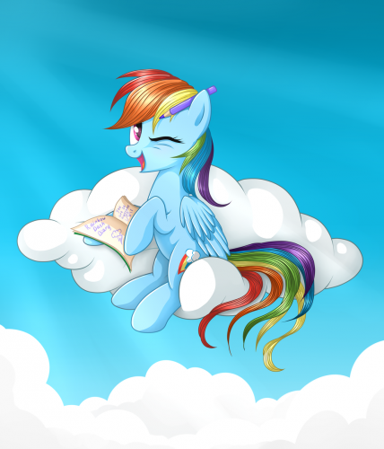 Рейнбоу Дэш с дневником