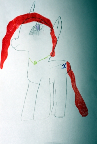 Моя пони Элла(рисовала всё сама)