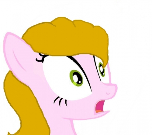 мой первый фанарт - пони Лена