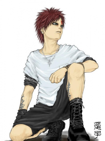 Gaara сидит
