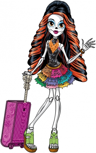 Скелита с чемоданом