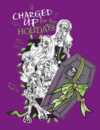 Новогодняя открытка Монстр Хай