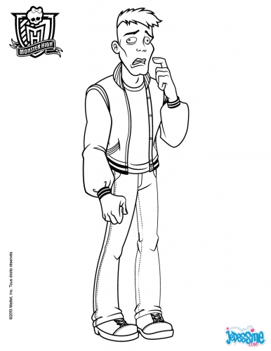 Раскраски Монстр Хай с Слоу Моу