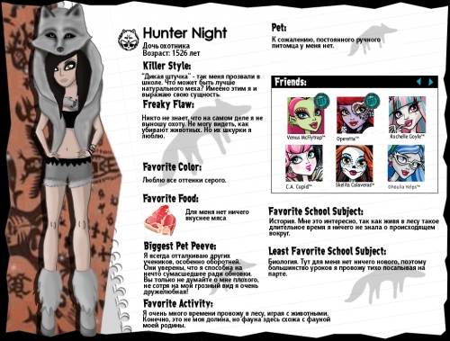 Анкета Хантер Найт