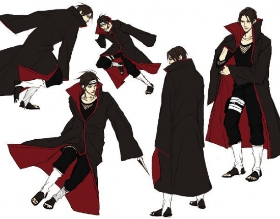 Итачи в разных позах арт Lili