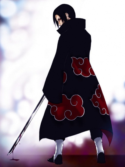 Итачи в плаще с мечом