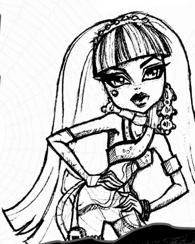 Клео де Нил черно-белый арт