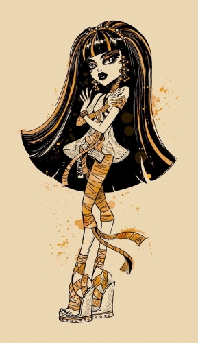 Тушь, акварель и Клео де Нил