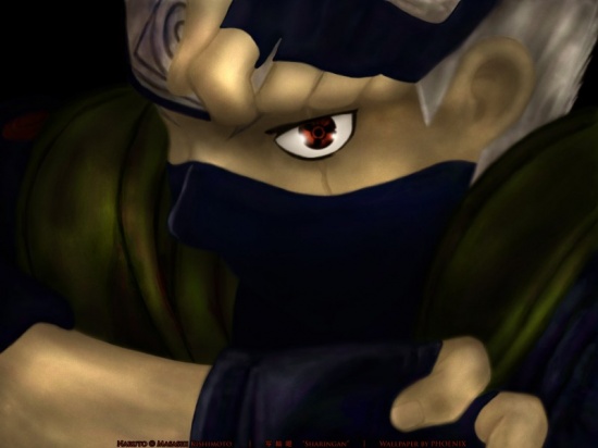 Какаши открывает шаринган