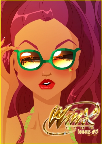Обложка сделанного фанатами журнала о Винкс, английская версия номер 5