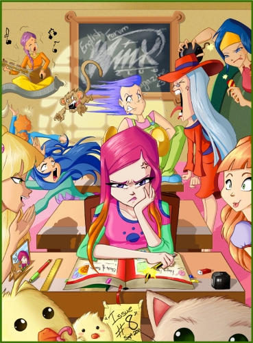 Обложка сделанного фанатами журнала о Винкс, английская версия номер 8