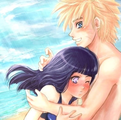 Наруто и Хината на море