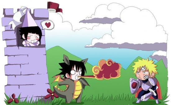 Хината, Наруто и Саске