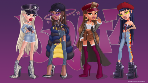 Красивые обои с новыми нарядами Братц