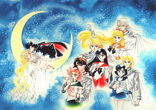 Официальный арт для конца первых серий аниме СейлорМун