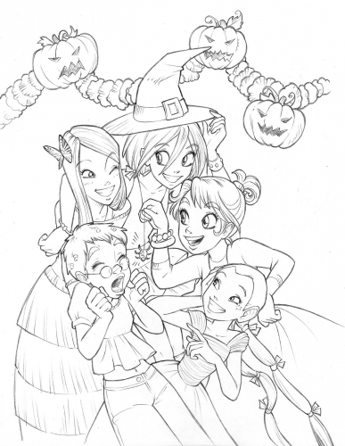 Чародейки официальный арт на Хэллоуин