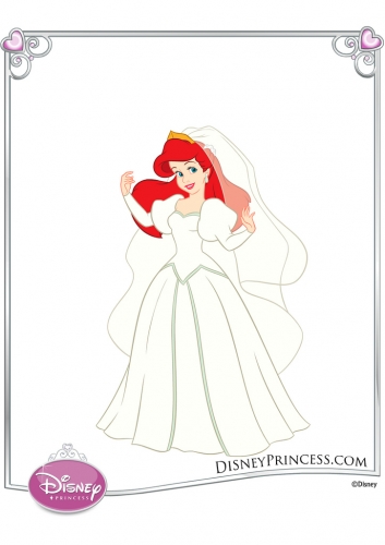 Ариэль в свадебном платье