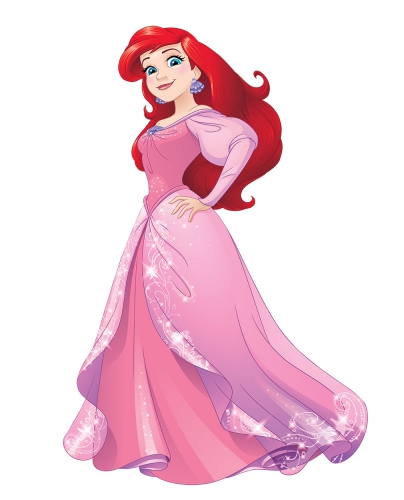 Новая картинка Ариэль в розовом платье
