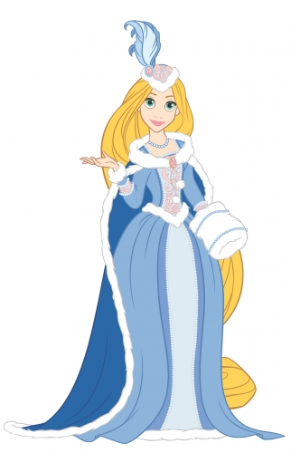 Рапунцель в зимнем наряде