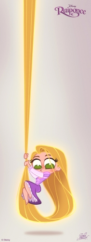 Чиби Рапунцель спускается вниз