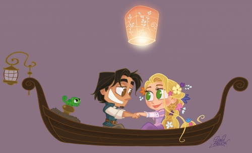 Сцена с фонариками