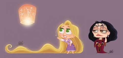 Чиби Рапунцель и Матушка Готель