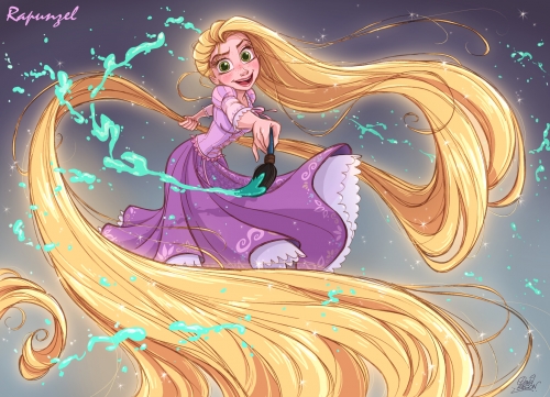 Рапунцель рисует