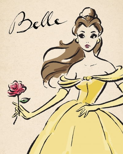 Фэшн иллюстрация Белль