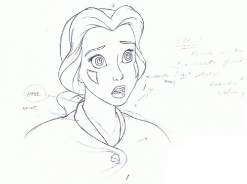 Набросок портрета Белль