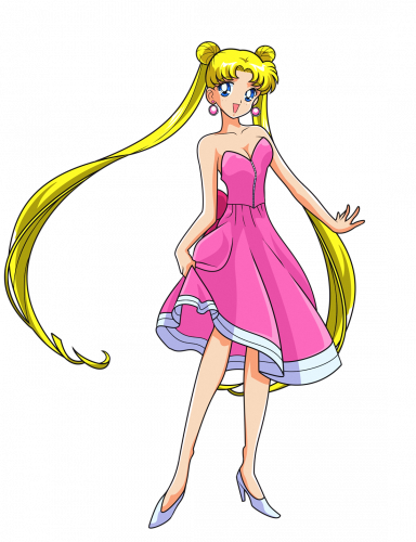 Усаги в розовом платье