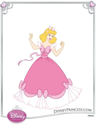 Золушка в своем первом платье, сделанном помощниками