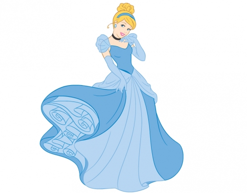 Золушка в голубом платье