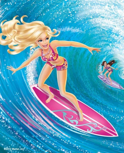 Барби занимается серфингом