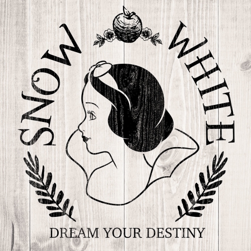 Белоснежка черно-белый портрет