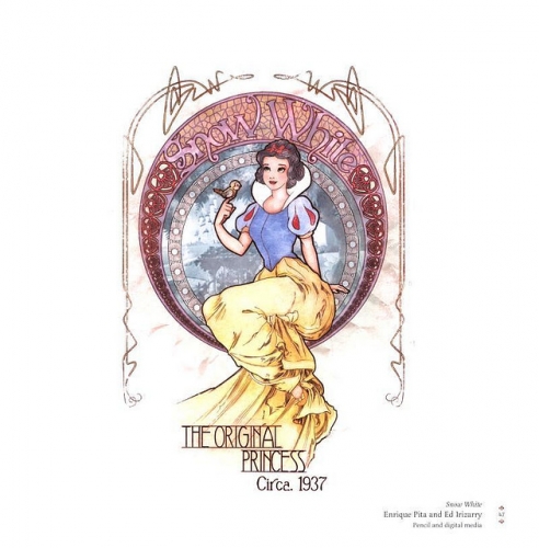 Белоснежка в стиле витражей