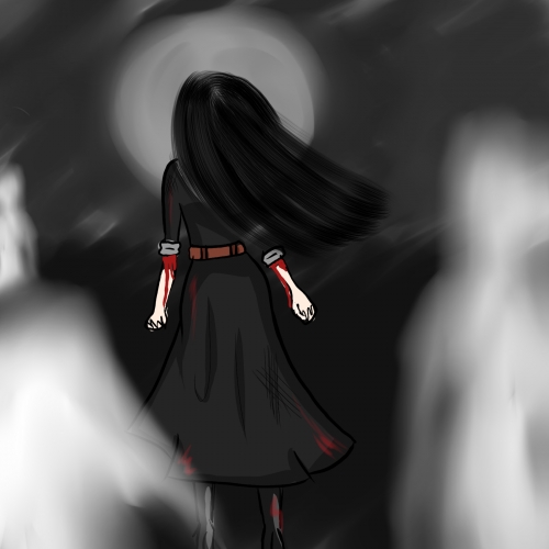 Давняя задумка.Элис.Девушка и призраки.