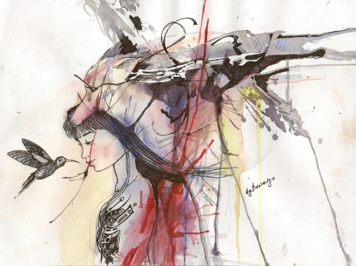 Белая волчица.